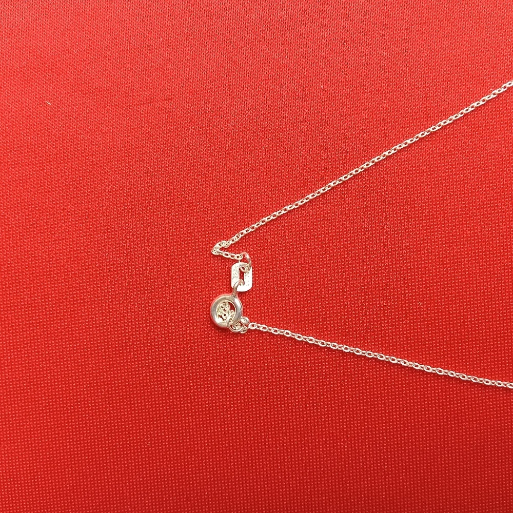 925 Sterling Silver Genuine Beads Necklace with‎ Silver Little Girl Pendant - Picture 3 of 8